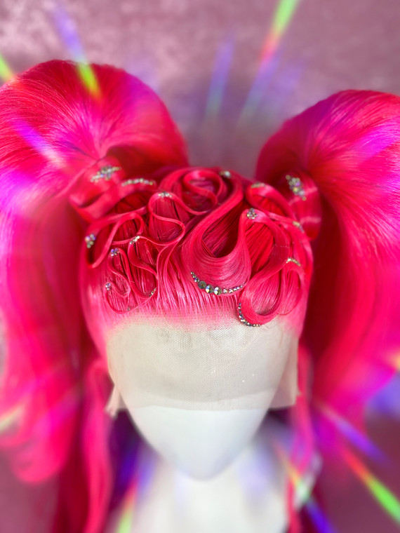 Ready 2 Ship - BIG PINK Auction! - "Big Piggies" - Pretty in Pinks SBE Luxury wig.
