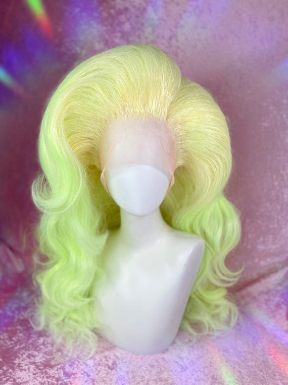 READY 2 SHIP! -  Big and lush pastel yellow to neon green ombre.
