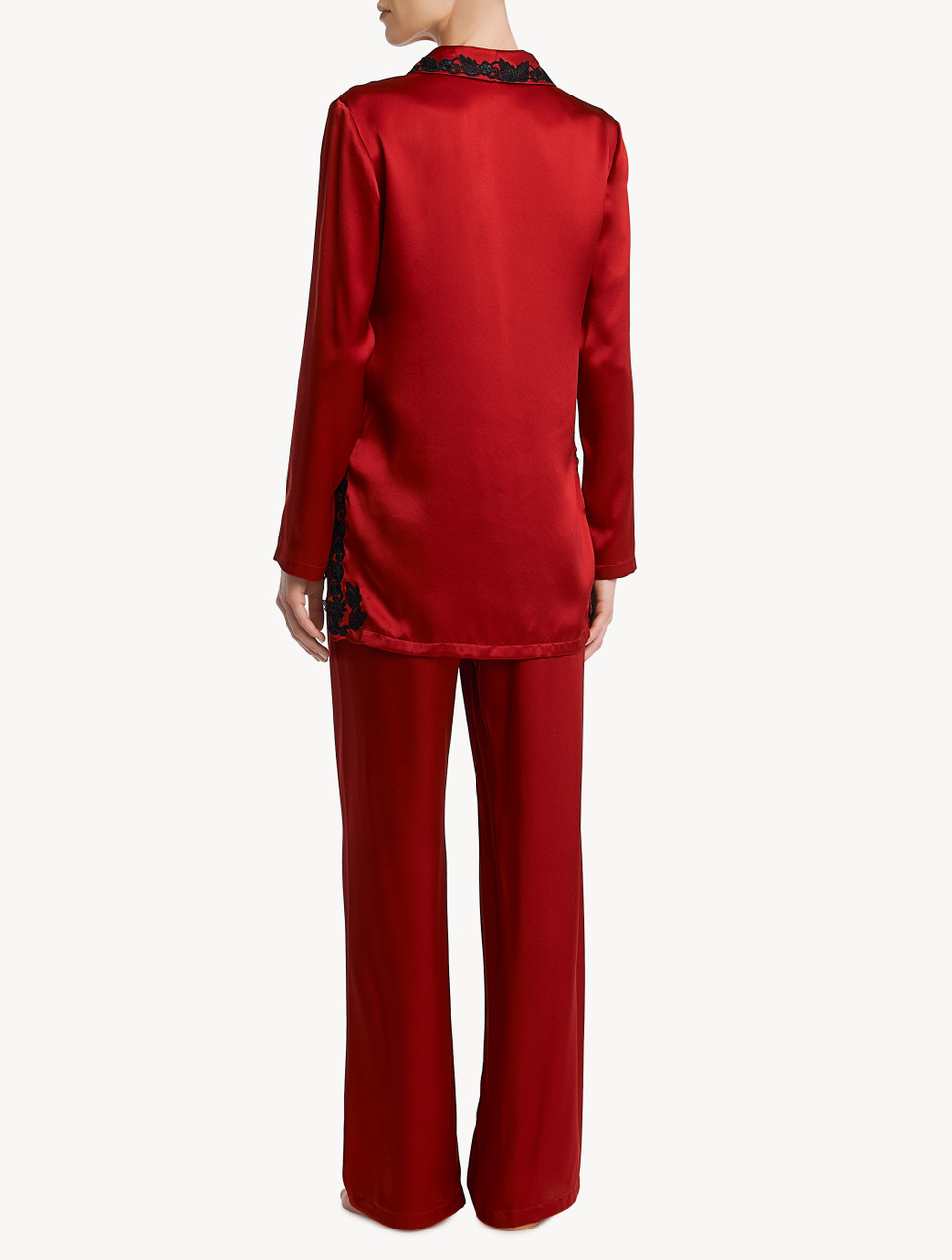 Pyjama soie rouge clearance
