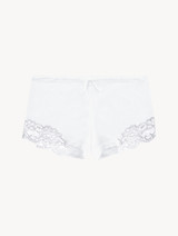 Short de pyjama en coton blanc_0