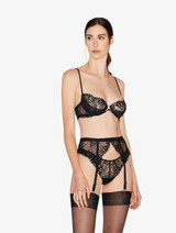 Soutien-gorge push-up ampliforme noir avec finitions en dentelle Leavers_4