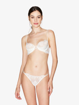 Soutien-gorge corbeille blanc cassé avec armatures et détails en dentelle Leavers_1