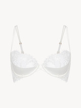 Soutien-gorge corbeille blanc cassé avec armatures et détails en dentelle Leavers_0