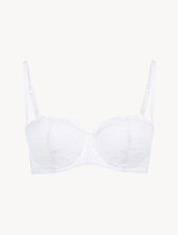 Soutien-gorge bandeau en dentelle blanc_0