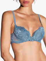 Soutien-gorge push-up en dentelle bleu foncé_3