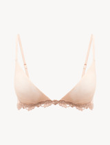 Soutien-gorge triangle en tulle stretch couleur sable_0