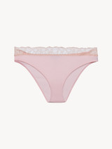 Culotte rose poudré et sable avec dentelle_0