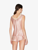 Top en satin de soie rose avec broderie en guipure «frastaglio»_2
