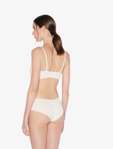 Soutien-gorge bandeau blanc cassé sans armatures avec macramé_2