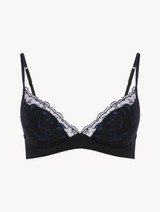 Brassière de couleur Onyx avec tulle brodé_0