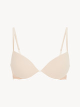 Soutien-gorge push-up de couleur Halo et Ivory Nude avec tulle brodé_0