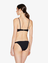 Soutien-gorge de bain bandeau noir avec broderie perlée_2