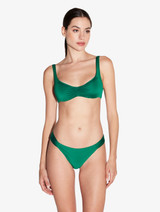 Bas de maillot de bain vert avec plissé_1