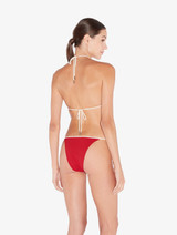 Bas de maillot de bain rouge avec motif monogrammé_2