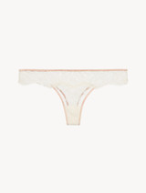 String beige et rose nude avec dentelle Leavers_0