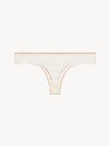 String beige et rose nude avec dentelle Leavers_0