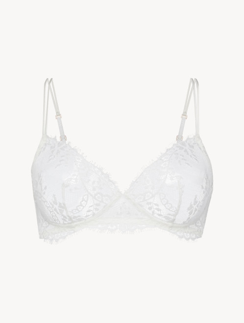 Soutien-gorge sans armatures blanc cassé en dentelle Leavers_2