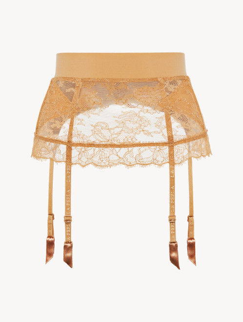 Porte-jarretelles «control fit» en Lycra® beige avec dentelle de Chantilly_4