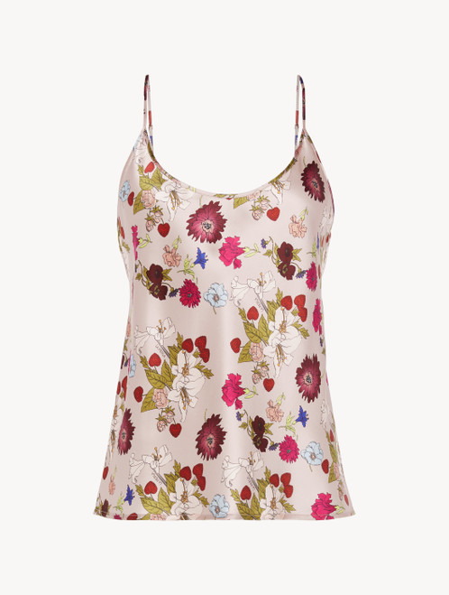Débardeur Femme Rose Motifs Floraux - Taille XL - NEUF Avec étiquettes