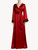 Robe de chambre longue en soie rouge avec broderie en guipure «frastaglio»_1