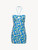 Robe courte imprimée bleue_0