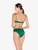 Bas de maillot de bain vert avec taille drapée_2