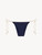 Bas de maillot de bain bleu marine avec motif monogrammé_0