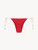 Bas de maillot de bain rouge avec motif monogrammé_0