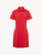 Robe polo rouge avec motif monogrammé_0