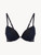 Soutien-gorge push-up bleu acier et noir avec dentelle Leavers_0