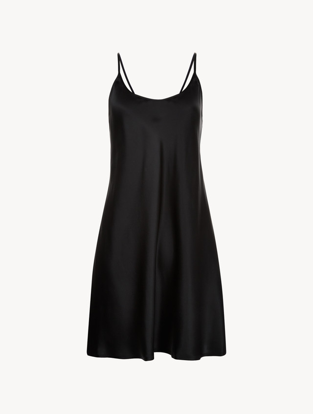 Nuisette en satin de soie de couleur noir - La Perla - ance