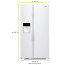 Whirlpool® 33-inch Wide Side-by-Side Refrigerator - 21 cu. ft. WRS331SDHW