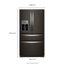 Whirlpool® 36-inch Wide 4 Door Refrigerator with Prep and Store Bins - 26 Cu. Ft. WRMF7736PV Whirlpool® 36-inch Wide 4 Door Refrigerator with Prep and Store Bins - 26 Cu. Ft. WRMF7736PV