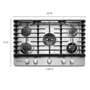 Kitchenaid® 30 5-Burner Gas Cooktop with Griddle KCGS950ESS