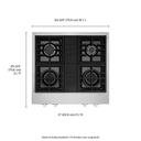 KitchenAid® 30'' 4-Burner Commercial-Style Gas Rangetop KCGC500JSS