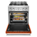 KitchenAid® 30'' Smart Commercial-Style Gas Range with 4 Burners KFGC500JSC