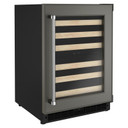 Kitchenaid® 24" Panel-Ready Undercounter Wine Cellar with Wood-Front Racks KUWR214KPA