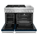 KitchenAid® 48'' Smart Commercial-Style Dual Fuel Range with Griddle KFDC558JIB