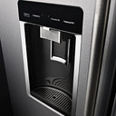 Kitchenaid® 23.8 cu. ft. 36" Counter-Depth French Door Platinum Interior Refrigerator with PrintShield™ Finish KRFC704FPS
