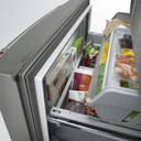 Kitchenaid® 23.8 cu. ft. 36" Counter-Depth French Door Platinum Interior Refrigerator with PrintShield™ Finish KRFC704FPS