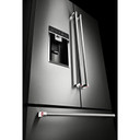Kitchenaid® 23.8 cu. ft. 36" Counter-Depth French Door Platinum Interior Refrigerator with PrintShield™ Finish KRFC704FPS