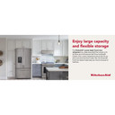 Kitchenaid® 23.8 cu. ft. 36" Counter-Depth French Door Platinum Interior Refrigerator with PrintShield™ Finish KRFC704FPS