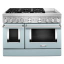 KitchenAid® 48'' Smart Commercial-Style Dual Fuel Range with Griddle KFDC558JMB