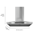 Kitchenaid® 36 Island-Mount, 3-Speed Canopy Hood KVIB606DSS