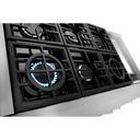 KitchenAid® 48'' 6-Burner Commercial-Style Gas Rangetop with Griddle KCGC558JSS