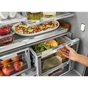 Kitchenaid® 26.8 Cu. Ft. Standard-Depth French Door Refrigerator with Exterior Ice and Water Dispenser KRFF577KBS