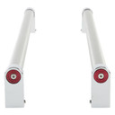 KitchenAid Double Drawer Refrigerator Handle Kit with 2 red medallions W11221395