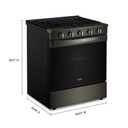 Whirlpool® 30-inch Smart Slide In Gas Range with Air Cooking Technology, No Preheat Air Fry, Steam/Self Clean and High Speed Preheat WSGS7530RV