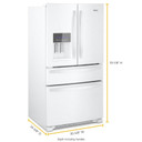 Whirlpool® 36-Inch Wide French Door Bottom Mount Refrigerator - 25 cu. ft. WRMF3636RV