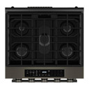 Kitchenaid® 5.0 Cu. Ft. Smart Slide-in Gas Range with Convection Cooking Modes and 2-in-1 Burner KSGS530SBE